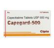 Capegard, Generic Xeloda, Capecitabine 500 mg box