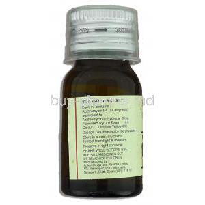 Azax Liquid, Generic Zithromax, Azithromycin Oral 15ml Suspension, 100mg/5ml, bottle description