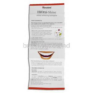HiOra-Shine Herbal whitening Toothpaste Information Sheet1