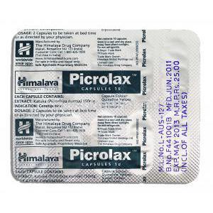 Picrolax Blister back