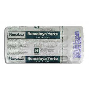 Rumalaya Forte Blister back