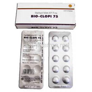 Generic Plavix, Bio-Clopi, Clopidogrel 75 mg