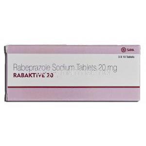 Rabaktive 20, Rabeprazole Sodium, 20 mg, box