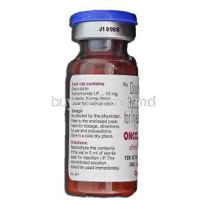 Oncodox-10, Generic Doxil, Generic Rubex, Doxorubicin Hydrochloride, 10 mg, Injection, vial description