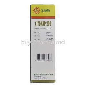 Citonap 200, Calcitonin Nasal Spray, 30 Metered Doses 3.7 ml, Sava Medica manufacturer