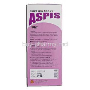 Aspis, Fipronil Spray, 0.25 percent, 250 ml, Sava Medica manufacturer