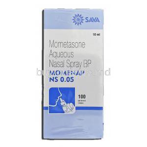 Momenap NS 0.05, Generic Nasonex, Mometasone Furoate 50mcg 10ml 100mdi Nasal Spray Box