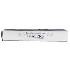 Blazer, Generic Cialis, Tadalafil, 20 mg, Box side view