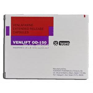 Venlift OD-150, Generic Effexor XR, Venlafaxine XR, Capsule, Box