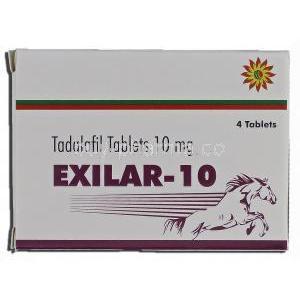 Exilar-10, Generic Cialis, Tadalafil, 10 mg, Tablet, Box