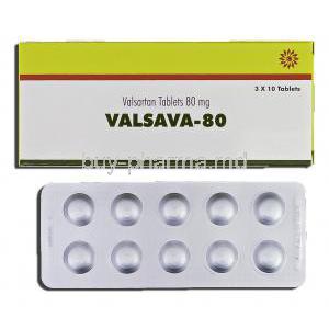 Valsava-80, Valsartan, 80 mg, Tablet
