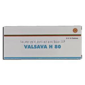 Valsava H 80, Valsartan and Hydrochlorothiazide, 80 mg, Tablet, Box