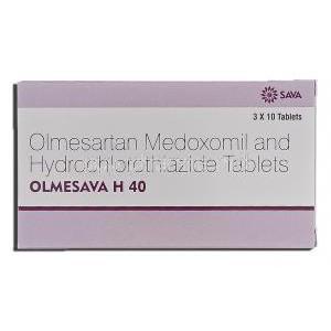 Olmesava H 40, Generic Benicar HCT, Olmesartan Medoxomil, Hydrochlorothiazide, Box
