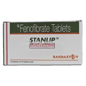 Stanlip, Generic  Tricor, Fenofibrate, 145 mg, Box
