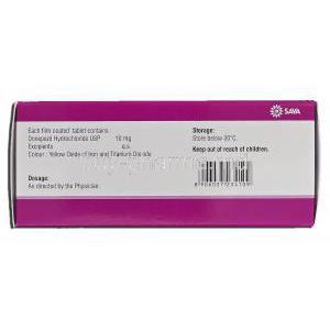Vanadon-10, Generic Aricept, Donepezil Hydrochlorine, 10 mg, Box description