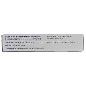 Oxcarb-300, Generic Trileptal, Oxcarbazepine, 300 mg, Box description