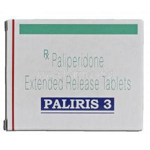 Paliris 3, Generic Invega, Paliperidone ER, 3 mg, Box