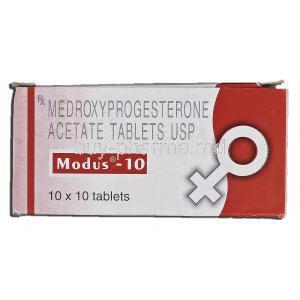 Modus-10, Generic Provera, Medroxyprogesterone Acetate, Box