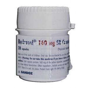 Bedranol, Generic Inderal, Propranolol Hydrochloride, 160 mg, Bottle