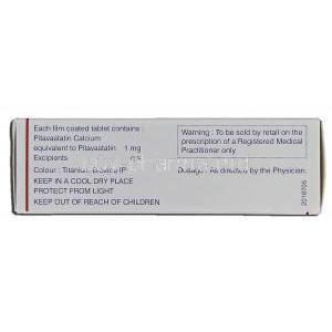 Pivasta 1, Generic Livalo, Pitavastatin Calcium, 1 mg Box description