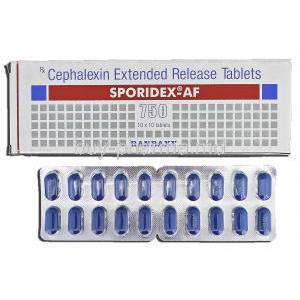 Sporidex-AF 750, Generic Keflex, Cephalexin Extended Release, 750 mg, Tablet