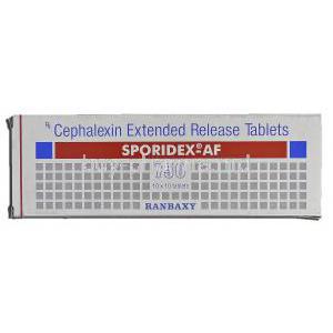 Sporidex-AF 750, Generic Keflex, Cephalexin Extended Release, 750 mg, Box