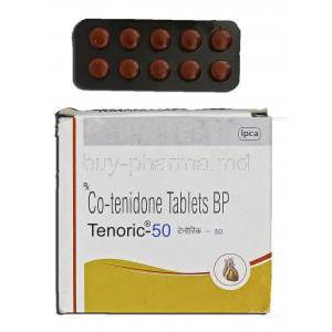 Tenoric-50, Generic Tenoretic, Atenolol, 50mg, Chlorthalidone, 12point5 mg, Tablet
