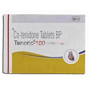 Tenoric-100, Generic Tenoretic, Atenolol, 100mg, Chlorthalidone, 25mg, Box