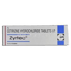 Zyrtec, Cetirizine Hydrochloride, 10 mg, Box