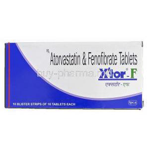 Xtor-F, Atorvastatin, 10 mg, Fenofibrate, 160 mg, Box