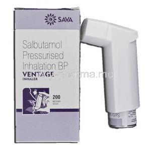 Ventage, Generic Ventolin, Salbutamol Pressurised Inhalation, 200 Metered Doses, Inhaler with Box