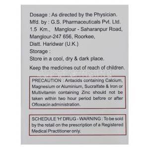 Oflotas-OZ,  Ofloxacin/ Ornidazole 200 Mg/ 500 Mg Tablets (Intas Pharma)