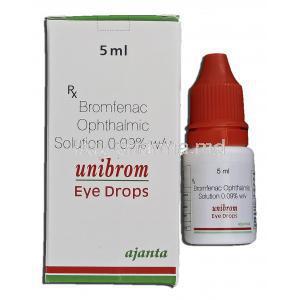 Unibrom Eye Drops, Generic Xibrom, Bromfenac Ophthalmic, Eye Drops
