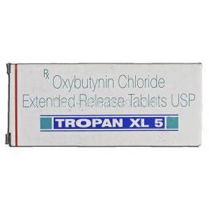 Tropan XL 5, Generic Ditropan XL, Oxybutynin Chloride XL, 5 mg, Box