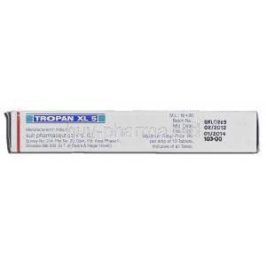 Tropan XL 5, Generic Ditropan XL, Oxybutynin Chloride XL, 5 mg, Sun Pharma manufacturer