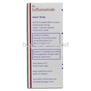 Arava, Leflunomide, 20mg, Box Description