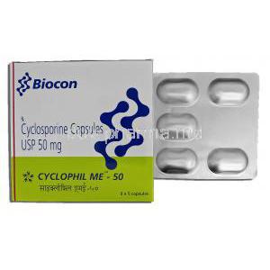 Cyclophil Me - 50, Generic Sandimmune, Cyclosporine, 50mg, Capsule