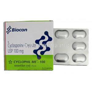 Cyclophil Me - 100, Generic Sandimmune, Cyclosporine, 100mg, Capsule