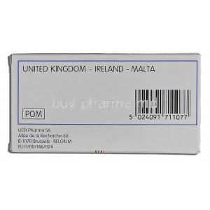 Keppra, Levetiracetam, 1000mg, UBC Pharma manufacturer