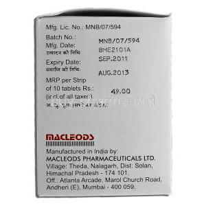 Metomac H 25, Generic Lopressor HCT, Metoprolol Tartrate, 25mg, Hydrochlorothiazide 12point5mg, Macleods Pharmaceuticals manufacturer