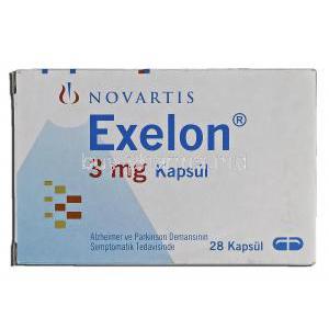 Exelon, Rivastigmine Hydrogen Tartrate, 3 mg, Box