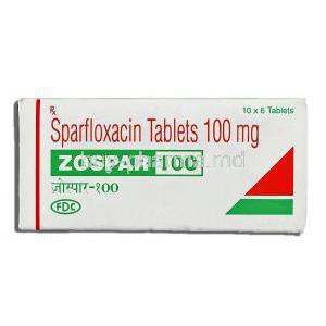 Zospar, Generic  Zagam,  Sparfloxacin 100 Mg Tablet (FDC)