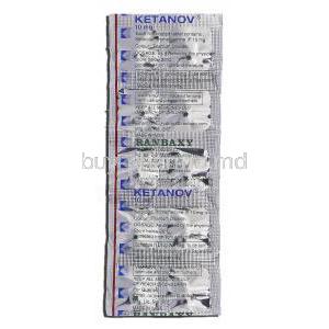 Ketanov, Generic Toradol, Ketorolac Tromethamine, 10 mg, Strip