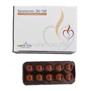 Isonorm-30 SR, Generic Imdur, Isosorbide Mononitrate, 30 mg, Tablet