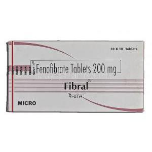 Fibral, Generic  Antara, Generic Lofibra, Fenofibrate Micronized, 200mg, Tablet