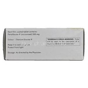 Fibral, Generic  Antara, Generic Lofibra, Fenofibrate Micronized, 200mg, Box description