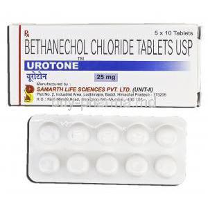 Urotone, Generic Myotonine, Bethanechol Chloride, 25 mg, Tablet