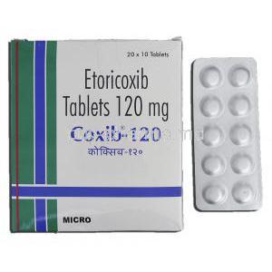 Coxib-120, Generic Arcoxia, Etoricoxib, 120 mg, Tablet