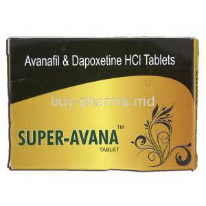 Super Avana, Avanafil, 100 mg, Dapoxetine, 60 mg, Box