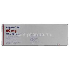 Angicor SR, Generic Imdur, Isosorbide Mononitrate, 60mg, Box description